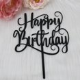 thumbnail image 4 of Decoración para tartas Ruscalin Black Mirror Acrílico Feliz Cumpleaños, 4 of 8
