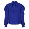 thumbnail image 5 of Mrat Long Sleeve Round-Neck Blouses & Shirts Womens Workwear Shirts Blouse Fashion Ladies Round-Neck Long Sleeve Solid Casual T- Shirt Blouse Tops Trendy Sweatshirts, 5 of 6