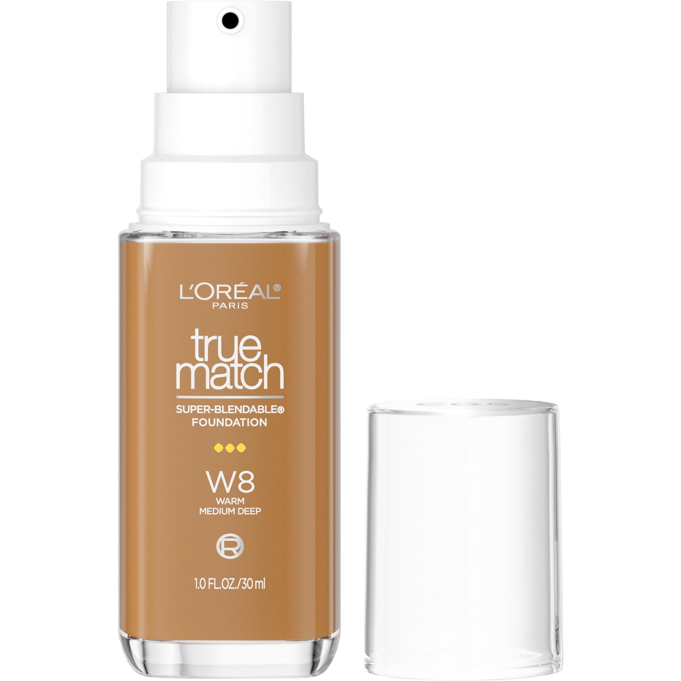 (2 pack) L'Oreal Paris True Match Cream Foundation Makeup, W8 Warm Medium Deep, 1 fl oz