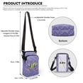 thumbnail image 6 of HELLHERO Zipper Sling Bag, Polyester Adjustable Crossbody Bag for Adults, Butterfly Letter Design, 6 of 7