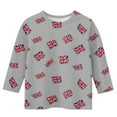 thumbnail image 4 of MKOSPLRT Boys Girls British Flag Shirts 3/4 Sleeve Lounge Tshirts Crew Neck Summer Tops Funny Holiday Graphic Tees 3-12 Years, 4 of 5