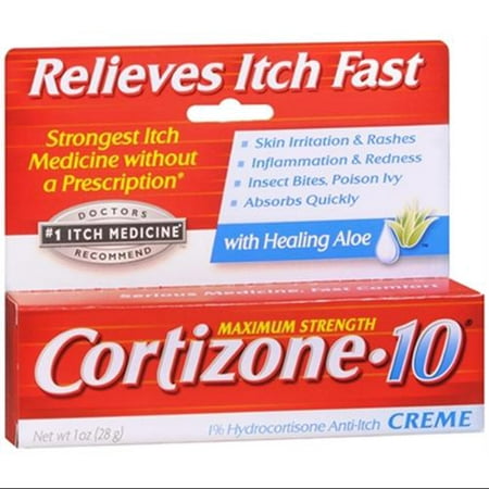 Cortizone-10 Force maximale Anti-Itch Crème Aloe 1 oz (pack de 2)