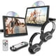 thumbnail image 1 of Pyle Monitor universal para reposacabezas doble para coche - Reproductor multimedia de CD DVD para vehículo de 9,4 pulgadas con auriculares inalámbricos - Entretenimiento de audio y vídeo con HDMI, pa, 1 of 5