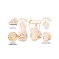 thumbnail image 4 of BLISSFUL STEP T Strap Heels Floral Embroidered Block Heel Sandals for Women Gold (Size 6.5), 4 of 7