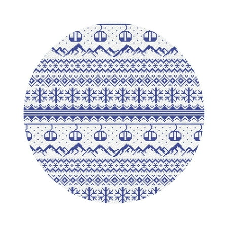 

Pofeuu Abstract Gondola Snowflake Print Leather Coasters Set of 6 Round Cups Mugs Mat Pad for Home Kitchen Heat Resistant Drink Coasters Round Shape