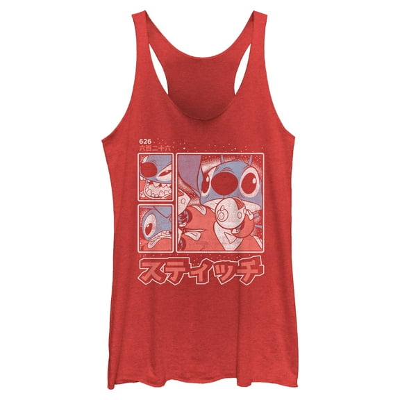 Womens Lilo & Stitch Comic Book Panels Racerback Tank