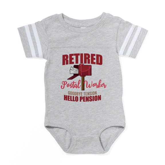 CafePress - Retired Postal Worker Funny - Cute Infant Baby Football Bodysuit