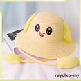 thumbnail image 2 of [ReyalxaMY] Sombrero De Paja De Conejito Gorras De Aleros Grandes Protección Solar Durable Lindo Pescador Sol Para El Aire Libre Accesorios De Disfraz De Primavera Conmutar A Las Mujeres, 2 of 4