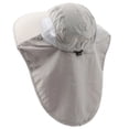 thumbnail image 2 of HOMEIORA 1pc Waterproof Breathable Outdoor Sun Hat for Men & Women, Wide Brim Design, with UPF 50+ Safari Cap Wide Brim Fishing Hat with Neck Flap, Light Gray, 2 of 4
