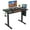 Black, variant on Farini Adjustable Standing Desk for Home Office, 40"x24" Electric Sit-Stand Desk with Splice Board, Black