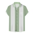 thumbnail image 4 of kamemir Men's Vintage Bowling Shirt Short Sleeve Button Down Summer Cuba Beach Shirts(Mint Green,M), 4 of 4