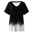 thumbnail image 6 of vigerkar Summer Tops for Women 2025 Short Sleeve V Neck T Shirts Trendy Vintage Basic Tees Loose Comfy Blouses Casual Outfits Black, XL, 6 of 6