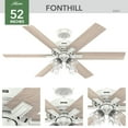 thumbnail image 5 of Hunter - Fonthill Indoor Ceiling Fan With Light, Remote, 52-inch, Fresh White, Casual-style, 6-speed DC Motor, Quick Installation, Energy Star, 52904, 5 of 19