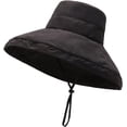 thumbnail image 3 of CoCopeaunts Large Bucket Hats Wide Brim Suncreen Basin Hat for Women Foldable Outdoor Travel Adjustable Chin Strap Fisherman Hat, 3 of 8