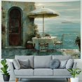 thumbnail image 4 of Orinice Ocean View Tapestry Wall Hanging Unique Style Graphic Tapestries Home Wall Decor Art for Living Room Bedroom Apartment Farmhouse Dorm 40x60inch, 4 of 6