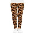thumbnail image 1 of Halloween Pumpkin Print Girls Leggings Color Block Anti-Mosquito Trousers, 1 of 6