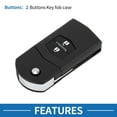 thumbnail image 3 of Carcasa de llave remota de entrada sin llave de 2 botones Unique Bargains para Mazda CX-7 CX-9 2006-2012, 3 of 7