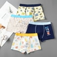 thumbnail image 6 of Chenyin 4-Pack Boys Underwear for Kids Baby Cotton Boxer Briefs Teen Boys Cartoon Underpants Print Four Corners Shorts Panties for 2-16 Years, 6 of 8