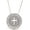 Silver, variant on É Round Hollow Cross Pendant Necklace Gold-plated Pavé Cubic Zirconia Exquisite for Men and Women