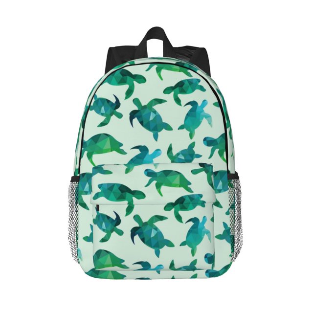 Disketp Green Sea Turtle Mochila Escolar de 15 Pulgadas, Mochila Ligera para Estudiantes, Viajes y Trabajo, Cómoda y Resistente para el Uso Diario