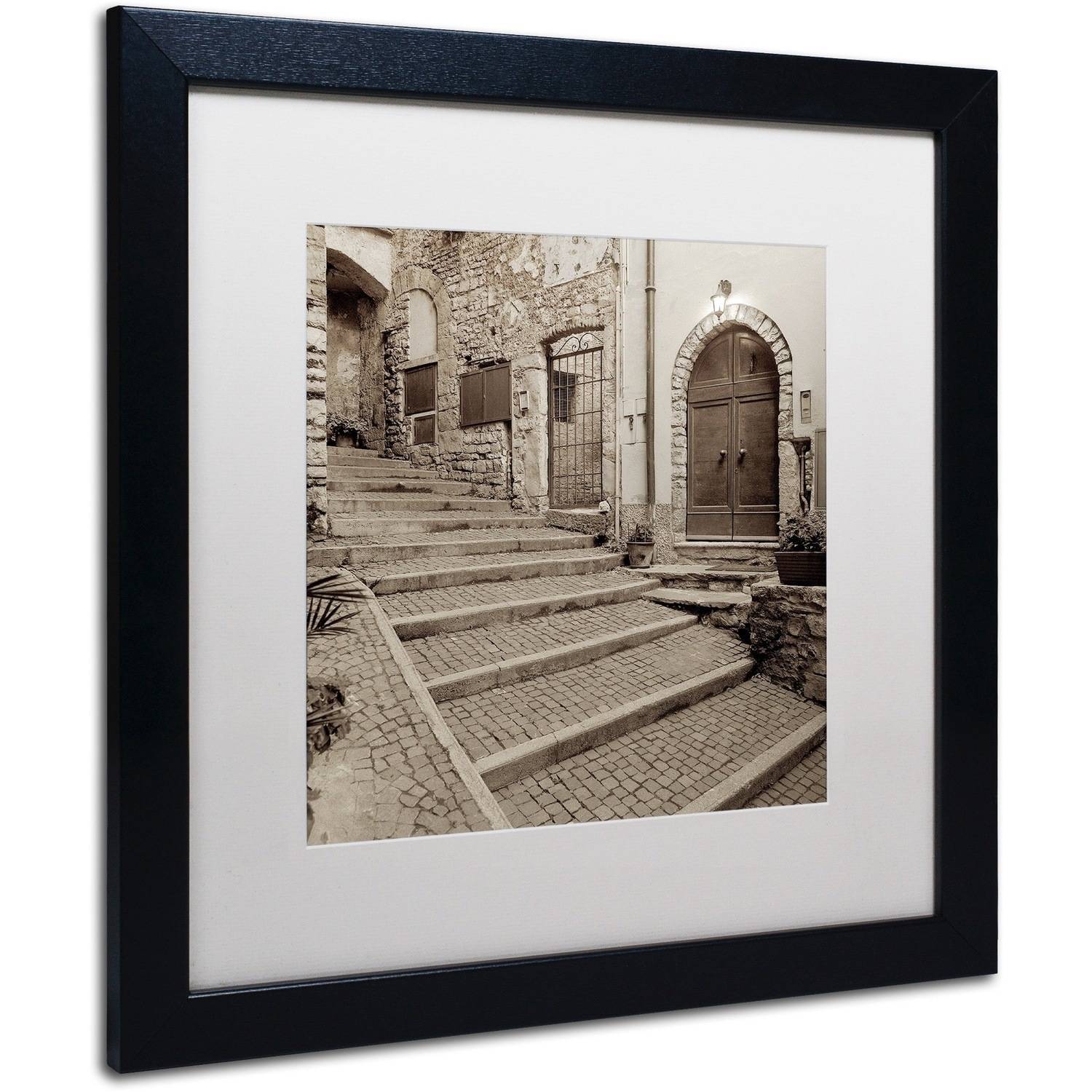 Trademark Fine Art "Lombardy I" Canvas Art by Alan Blaustein, White Matte, Black Frame