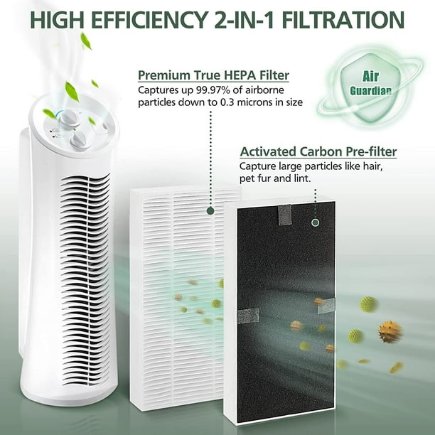 isinlive Dual Action HEPA Type Air Filters 2 Pack for Febreze Honeywell Models
