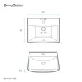 thumbnail image 5 of Sublime 18" Ceramic Wall Hung Sink in Matte Black, 5 of 9