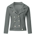 thumbnail image 2 of Vedolay Womens Coat Women's Blazer for Work 2023 Business Casual Slim Fit Elegant Jackets,Gray XXL, 2 of 5