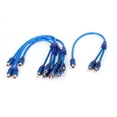 thumbnail image 5 of REGALWOVEN 5 Pcs Car Audio 1 RCA Female to 2 RCA Male Y Splitter Cable Wire Adapter Connector Blue, 5 of 6