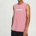 thumbnail image 3 of Chaleco de baloncesto rosa para hombre, camiseta sin mangas para entrenamiento, natación, secado rápido, atlético, correr, gimnasio, músculo, playa, camiseta sin mangas, 3 of 6