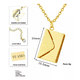 thumbnail image 2 of Collar Carta Sobre Mensaje Grabado VBG Acero Inoxidable Color Oro, 2 of 5