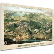 1904 Yellowstone National Park Poster - Vintage Map of Yellowstone Wall Art - Yellowstone National Park Map - Yellowstone Art - Yellowstone Poster
