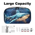thumbnail image 3 of Shark Waterproof Oxford Fabric Charger Case for Electronic Devices, Hard Drive, Cords, Cables, and Phone - 5.9x9.44x3.14 Inches, 3 of 6