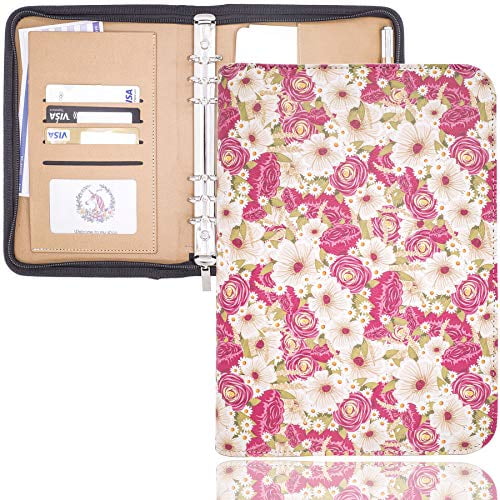 Padfolio Ring Binders Binders Leopard, A5Zippered A5 Binder Planner