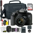 thumbnail image 1 of Canon EOS 800D / Rebel T7i DSLR Camera with 18-55mm Lens  + Creative Filter Set, EOS Camera Bag +  Sandisk Ultra 64GB Card + 6AVE Electronics Cleaning Set, and More (International Model), 1 of 7