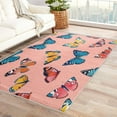 thumbnail image 1 of Butterfly Rug & Home Decor - Girls Blush Pink Rugs for Entryway, Front Door Mat Indoor Entrance, Washable Rugs, 2x3 Rug, Non Slip Soft Small Area Rug, Butterflies Carpet & Room Decorations X-&52, 1 of 1