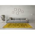 thumbnail image 3 of Ahgly Company Indoor Square Oriental Yellow Traditional Area Rugs, 7' Square, 3 of 4