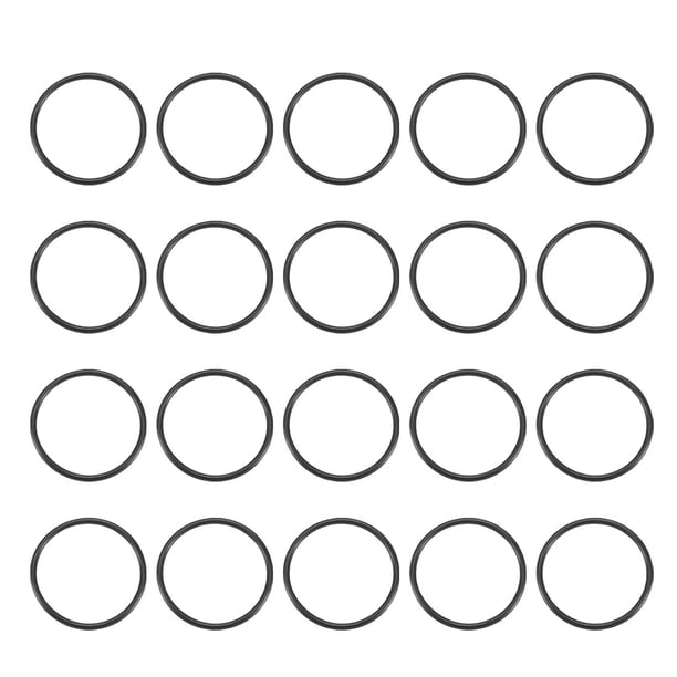Sello de aceite de goma negra mecánica O Ring Junta 25mm x 22mm x 1.5mm 20Pcs