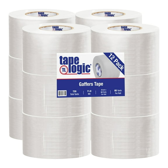 Tape Logic Gaffers Tape 11 Mil 4" x 60 yds. White 12/Case (T98918W)