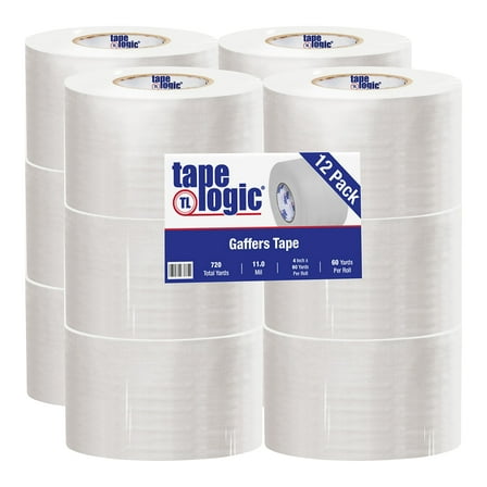 Tape Logic Gaffers Tape 11 Mil 4" x 60 yds. White 12/Case (T98918W)