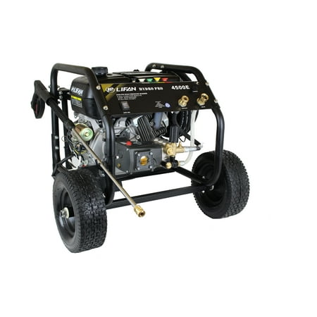 New Design Electric/Recoil Start Lifan Hydro Pro Series 4500-PSI 4 GPM AR Premium RRV Tri-Plex Pump Recoil Gas Engine Pressure Washer with Panel Mounted
