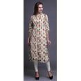 thumbnail image 3 of Bimba Printed Straight Kurtis For Women Button Down Mandarin Indian Tunic Small, 3 of 6