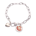 thumbnail image 1 of Pulsera de cadena de corazón Venera la vida marina Rojo joyería encanto moda, 1 of 3