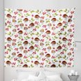 thumbnail image 1 of Mushroom Tapestry, Watercolor Art Pattern with Forest Elements Fungus Berry Branches Autumn Theme, Fabric Wall Hanging Decor for Bedroom Living Room Dorm, 5 Sizes, Multicolor, by Ambesonne, 1 of 1
