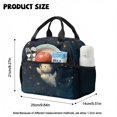 thumbnail image 4 of Xoenoiee Bichon Frise Astronaut Star Print 4 PCS Backpack Set for Girls Kids Large Capacity Student Schoolbags Bookbag Knapsack with Cooler Lunch Box Pencil Case Water Bottle Sleeve, 4 of 7