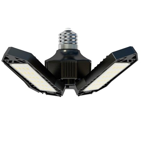 

Fovolat Light Bulb For Garage Deformable LED Garage Ceiling Lights With 5 Adjustable Panels 6500K Deformable Ceiling Lights LED Shop Lights For Garage Basement Barn High Bay Light expedient