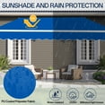 thumbnail image 4 of Ktaxon 12 x 10 Ft  Manual Retractable Patio Awning,  Adjustable Outdoor Awing Sunshade Shelter with Aluminum Alloy,  280g/m² UV & Water-Resistant Fabric for Deck, Balcony - Blue, 4 of 9