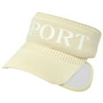 thumbnail image 3 of Open Top Sports Sun Visor, Adjustable Brim UV Protection Visor for Running, Hiking, Outdoor Activities, Men and Women's Summer Sports Hat-Beige, 3 of 5