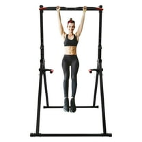 Miumaeov Horizontal Bar Pull Up Dip Station Bar Adjustable Height for Home Gym Strength Training