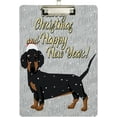 thumbnail image 1 of FMSHPON Christmas Xmas Dachshund Clipboard Hardboard Wood Nursing Clip Board and Pull for Standard A4 Letter 13x9 inches, 1 of 5